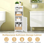 Load image into Gallery viewer, CITLOW Bathroom Waterproof Cabinet,White Floor Standing Storage Cabinet Home StorageFurniture Shelf,Suitable for Toilet Bedroom Kitchen Living Room,75x22x20cm