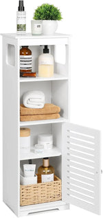 Load image into Gallery viewer, CITLOW Bathroom Waterproof Cabinet,White Floor Standing Storage Cabinet Home StorageFurniture Shelf,Suitable for Toilet Bedroom Kitchen Living Room,75x22x20cm