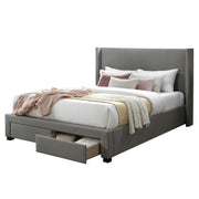Clara King Bed – Grey