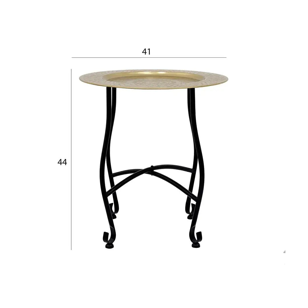 Classic Metal Moroccan End Table – 40x40x45 cm