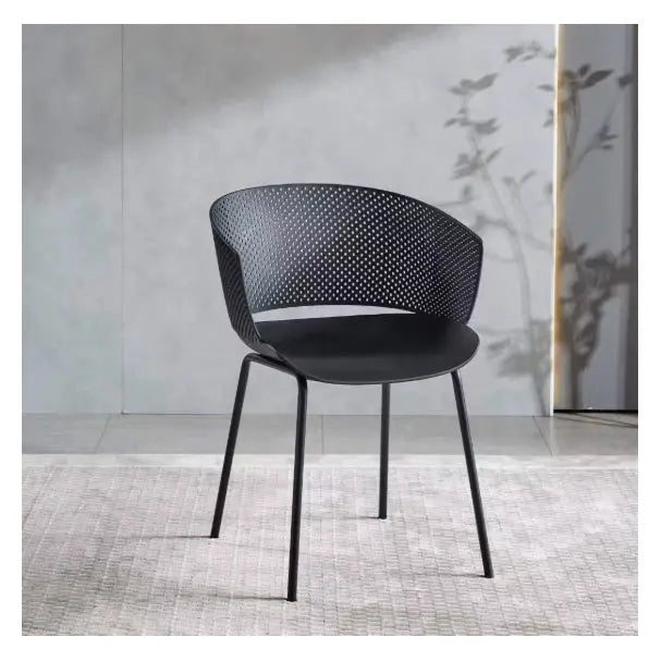 Jilphar Furniture Classical Polypropylene with Metal Leg Dining Chair JP1337-GCC Home Center