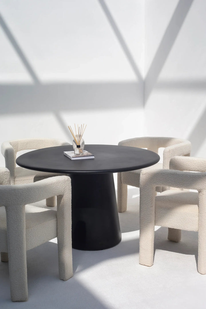 Clio Black Concrete Dining Table-GCC Home Center