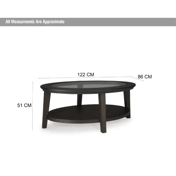 Cocktail Coffee Table - Traditional Glass Inset Coffee Table