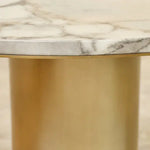 Load image into Gallery viewer, Coffee &amp; Side Table Set – Faux Marble &amp; Bronze Brushed Stainless Steel