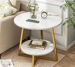Load image into Gallery viewer, Coffee Table, Bedside End Table, Lamp Table for Living Room Bedroom - White &amp; Gold-GCC Home Center