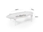 Load image into Gallery viewer, Coffee Table Cream With Tempered Glass Top
