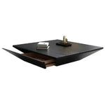 Load image into Gallery viewer, Coffee Table – Modern Square Design with Side Drawer (100 x 100 x 38 CM)