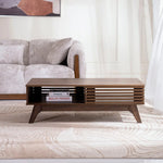 Load image into Gallery viewer, Coffee Table – Modern Walnut Table with Door &amp; Shelf Storage