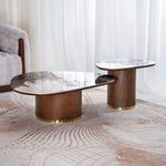 Load image into Gallery viewer, Coffee Table Set of 2 - Elegant Walnut finish