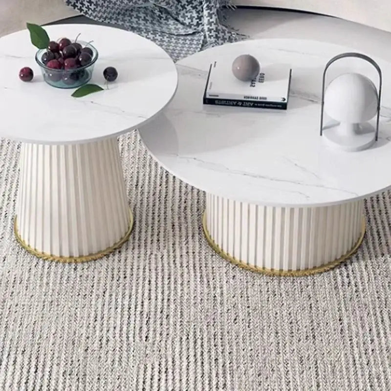 Coffee Table Set (White | 70 cm & 50 cm)