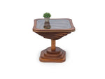Load image into Gallery viewer, Coffee Table – Walnut Veneer with Tempered Glass (106 x 106 cm)