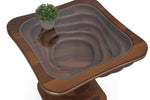 Load image into Gallery viewer, Coffee Table – Walnut Veneer with Tempered Glass (106 x 106 cm)