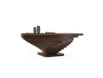 Load image into Gallery viewer, Coffee Table – Walnut Veneer with Tempered Glass (106 x 106 cm)