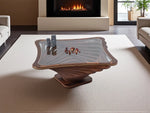 Load image into Gallery viewer, Coffee Table – Walnut Veneer with Tempered Glass (106 x 106 cm)