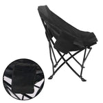 Load image into Gallery viewer, Comfortable Moon Black Chair with Cup Holder for Camping