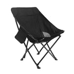 Load image into Gallery viewer, Comfortable Moon Black Chair with Cup Holder for Camping