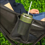 Load image into Gallery viewer, Comfortable Moon Black Chair with Cup Holder for Camping