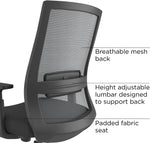 Load image into Gallery viewer, Staples 24328573 Marrett Mesh and Fabric Task Chair Black (53249)