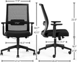 Load image into Gallery viewer, Staples 24328573 Marrett Mesh and Fabric Task Chair Black (53249)