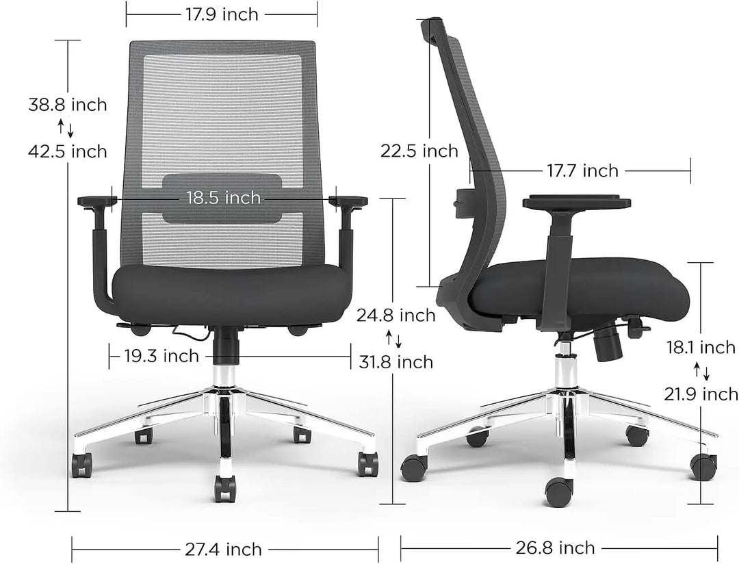 Staples 24328573 Marrett Mesh and Fabric Task Chair Black (53249)