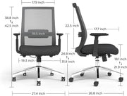 Staples 24328573 Marrett Mesh and Fabric Task Chair Black (53249)