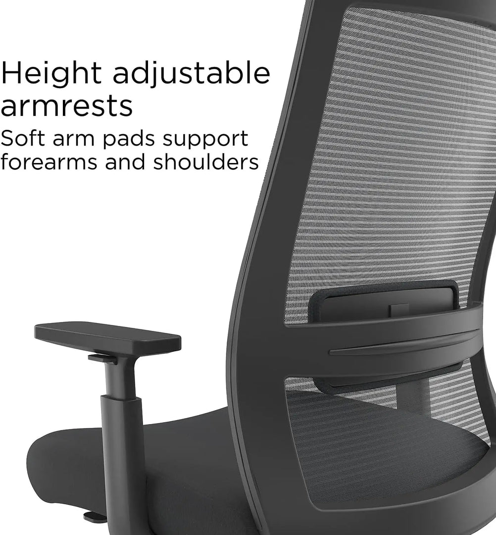 Staples 24328573 Marrett Mesh and Fabric Task Chair Black (53249)