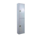 Load image into Gallery viewer, Commercial Grey Steel 2-Door Locker Cabinet with Removable Lock - Vertical Storage for Clothes &amp; Files-GCC Home Center