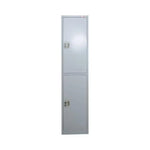 Load image into Gallery viewer, Commercial Grey Steel 2-Door Locker Cabinet with Removable Lock - Vertical Storage for Clothes &amp; Files-GCC Home Center
