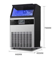 Commercial Ice Maker High Efficiency Commercial Ice Cube Makers Making Machine 80Kg/24Hrs Portable Ice Maker