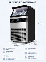 Load image into Gallery viewer, Commercial Ice Maker High Efficiency Commercial Ice Cube Makers Making Machine 80Kg/24Hrs Portable Ice Maker