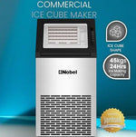 Load image into Gallery viewer, Commercial Ice Maker Machine 45Kg/24Hr 10Kg Ice Storage, Fast Cube Ice in 12–20 Minutes, LED Display, Auto Water Refill – NIM60C