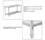 Load image into Gallery viewer, Commercial Stainless Steel Work Table – Heavy-Duty Kitchen Prep Station