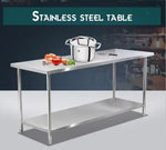 Load image into Gallery viewer, Commercial Stainless Steel Work Table – Heavy-Duty Kitchen Prep Station