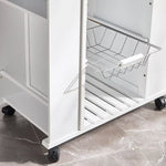 Load image into Gallery viewer, Compact Kitchen Trolley with Two Side Shelves – Multi-Purpose Storage &amp; Meal Prep Cart