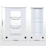 Load image into Gallery viewer, Compact Kitchen Trolley with Two Side Shelves – Multi-Purpose Storage &amp; Meal Prep Cart