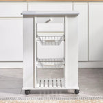 Load image into Gallery viewer, Compact Kitchen Trolley with Two Side Shelves – Multi-Purpose Storage &amp; Meal Prep Cart
