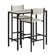 Compact Modern Bar Dining Table Set with 2 Stools – Space-Saving Design for Kitchens & Dining Rooms-GCC Home Center