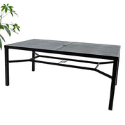 Complete Aluminum Table - Dark Brown-GCC Home Center