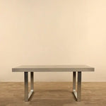 Load image into Gallery viewer, Concrete &amp; Stainless Steel Dining Table - Dark Grey