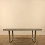 Load image into Gallery viewer, Concrete &amp; Stainless Steel Dining Table - Dark Grey