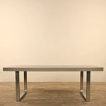 Load image into Gallery viewer, Concrete &amp; Stainless Steel Dining Table - Dark Grey