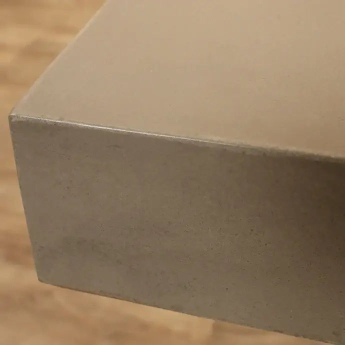 Concrete & Stainless Steel Dining Table - Dark Grey