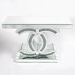 Load image into Gallery viewer, Console Table and Mirror Matching Set - Silver-GCC Home Center
