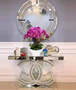 Load image into Gallery viewer, Console Table and Mirror Matching Set - Silver-GCC Home Center