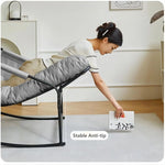 Load image into Gallery viewer, COOLBABY Rocking Chair Rocking Chair Nordic Italian Living Room Household Single Leisure And Comfortable Cloth Sofa Chair for Bedroom Balcony (Color : GREY)