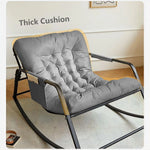 Load image into Gallery viewer, COOLBABY Rocking Chair Rocking Chair Nordic Italian Living Room Household Single Leisure And Comfortable Cloth Sofa Chair for Bedroom Balcony (Color : GREY)