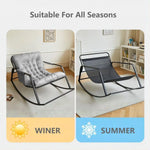 Load image into Gallery viewer, COOLBABY Rocking Chair Rocking Chair Nordic Italian Living Room Household Single Leisure And Comfortable Cloth Sofa Chair for Bedroom Balcony (Color : GREY)