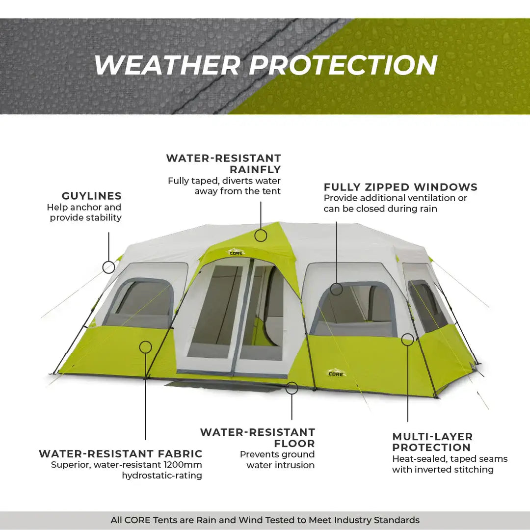 Core 12 Person Instant Cabin Tent – 18' × 10'