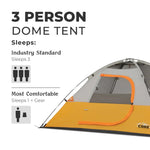 Load image into Gallery viewer, Core 3 Person Dome Backpacking Tent – 7' × 7'