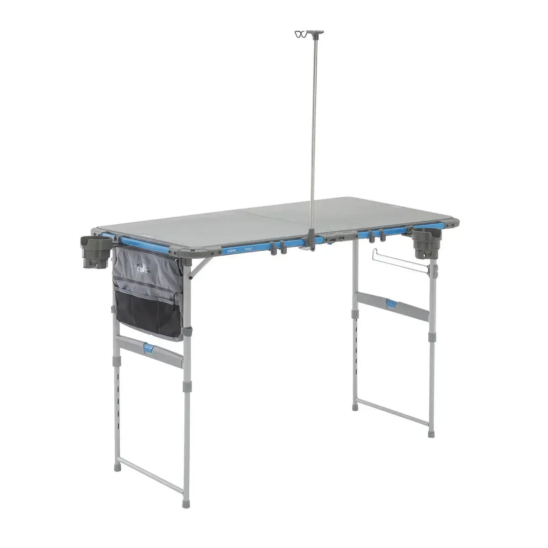 Core 4 Foot Outdoor Table with Flex Rail – Portable, Outdoor Prep Table, Camping Table